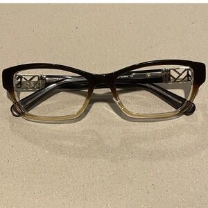 Tory Burch TY 2039 1010 53 16 135 Brown Rectangle Eyeglasses Frames Women